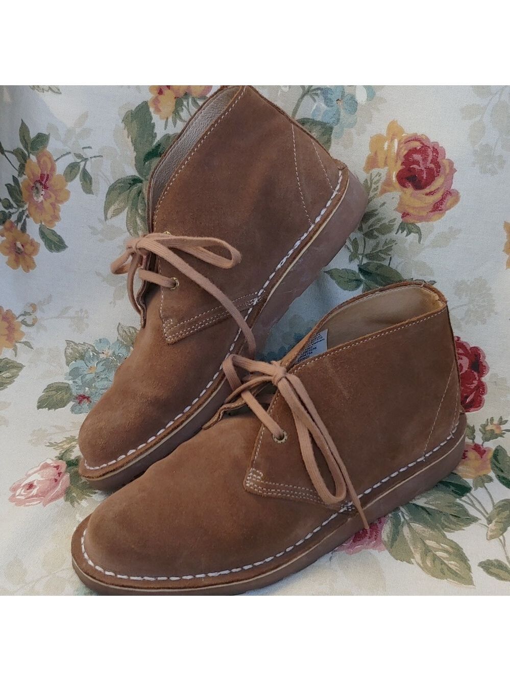 L.L. Bean Women's Stonington Suede Chukka Ankle Boots in Tan size 10